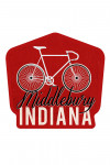 Middlebury, Indiana - Script Screenprint Style - Bike - Contour