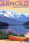 Arnold, California - Painterly - Lake Scene and Contour