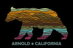 Arnold, California - Abstract Mountain Scene - Black Bear