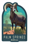Palm Springs, California - Lithograph - Bighorn Sheep - Contour