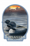 Tomahawk, Wisconsin - Loon Family - Contour