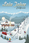 Lake Tahoe, California - Retro Ski Resort