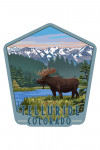 Telluride, Colorado - Painterly - Moose - Summer Scene - Contour