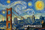 San Francisco, California - Starry Night City Series