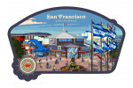 San Francisco, California - Painterly - Fisherman's Wharf - Contour