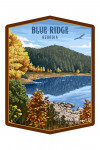 Blue Ridge, Georgia - Painterly - Autumn Lake Scene - Contour