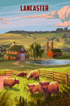 Lancaster, Pennsylvania - Painterly - Highland Cow