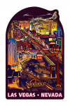 Las Vegas, Nevada - Strip at Night - Contour