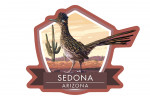 Sedona, Arizona - Painterly - Roadrunner and Saguaro Cactus