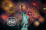 USA 250th Anniversary - Photography - Statue of Liberty with Fireworks