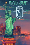 New York City, New York - Oil Painting - Sunset Statue of Liberty - USA 250th Anniversary