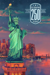 USA 250th Anniversary - Oil Painting - Sunset Statue of Liberty