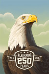 USA 250th Anniversary - Lithograph Wildlife Series - Bald Eagle