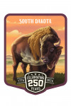 South Dakota - Lithograph Wildlife Series - Bison - USA 250th Anniversary - Contour