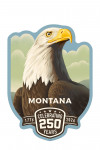 Montana - Lithograph Wildlife Series - Bald Eagle - USA 250th Anniversary - Contour