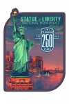 New York City, New York - Oil Painting - Sunset Statue of Liberty - USA 250th Anniversary - Contour