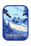 Sugar Mountain, North Carolina - Painterly - Ski Lift Above The Trees - Contour