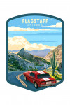 Flagstaff, Arizona - Painterly - Route 66 - Desert - Contour