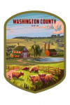 Washington County, Ohio - Painterly - Highland Cow - Contour