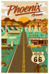 Phoenix, Arizona - Geometric - Route 66
