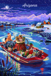 Arizona - Happy Howlidays - Painterly - Santa Dog & Helpers