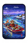 Idaho - Happy Howlidays - Painterly - Santa Dog & Helpers - Contour