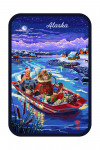 Alaska - Happy Howlidays - Painterly - Santa Dog & Helpers - Contour