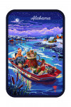 Alabama - Happy Howlidays - Painterly - Santa Dog & Helpers - Contour