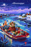 Mississippi - Happy Howlidays - Painterly - Santa Dog & Helpers