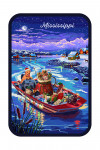 Mississippi - Happy Howlidays - Painterly - Santa Dog & Helpers - Contour