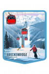 Breckenridge, Colorado - Lithograph - Gondolas Contour