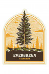 Evergreen, Colorado - Vintage Linework - Evergreen - Contour