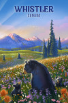 Whistler, British Columbia - Lithograph - Bear Family in Field
