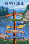 Beaver Creek, Colorado - Signpost - River