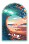 San Diego, California - Coastal Series - Epic Wave - Contour