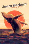 Santa Barbara, California - Humpback Whale at Sunset