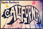 Santa Barbara, California - Bear Typography