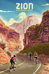 Zion National Park, Utah - Lithograph - East Zion Bike Trail