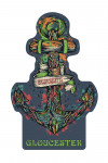 Gloucester, Massachusetts - Colorful Paint Splatter - Anchor - Contour