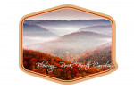 Blowing Rock, North Carolina - Photography - Autumn Fog Over Hills - Contour