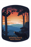 Blowing Rock, North Carolina - Black Bear Family - Sunset - Contour