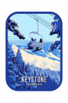 Keystone, Colorado - Painterly - Ski Lift Above The Trees - Contour