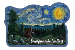 Snoqualmie, Washington - Starry Night - Bigfoot - Snoqualmie Valley - Contour