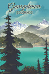 Georgetown, Colorado - Lithograph - Lake & Mountain Scene