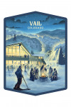 Vail, Colorado - Lithograph - Snow Lodge - Contour