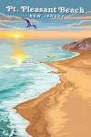 Point Pleasant Beach, New Jersey - Painterly - Beach View