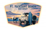 Point Pleasant Beach, New Jersey - Beach Lithograph - Contour