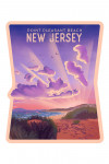 Point Pleasant Beach, New Jersey - Lithograph - New Shows Nightly - Beach Sunset - Contour