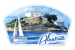San Francisco, California -Watercolor -  Alcatraz - Contour