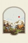 Vintage Linework - Camping